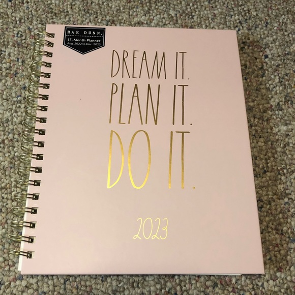 🆕 Rae Dunn DREAM IT PLAN IT DO IT 2023 Planner Pink - Picture 2 of 10